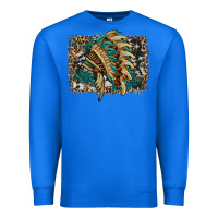 True Royal indian headdress with background Premium Sweatshirt - HRA Design Shop