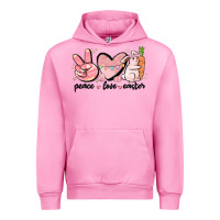 Fuchsia Pink peace love easter Urban Hoodie - MaliasSmallBusiness