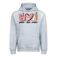 Heather Grey peace love easter Urban Hoodie - MaliasSmallBusiness