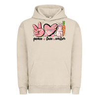 Pigment French Oak peace love easter Urban Hoodie - MaliasSmallBusiness
