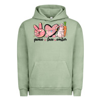 Pigment Oil Green peace love easter Urban Hoodie - MaliasSmallBusiness