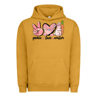 Pigment Peanut Butter peace love easter Urban Hoodie - MaliasSmallBusiness