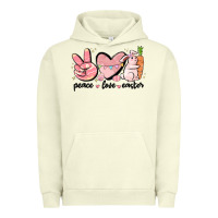Pigment Pistachio peace love easter Urban Hoodie - MaliasSmallBusiness