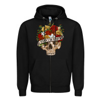 Black Be Afraid&Do It Anyway Zipper Hoodie - RanaPortraitStore