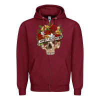 Burgundy Be Afraid&Do It Anyway Zipper Hoodie - RanaPortraitStore
