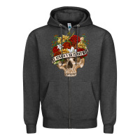 Charcoal Heather Be Afraid&Do It Anyway Zipper Hoodie - RanaPortraitStore