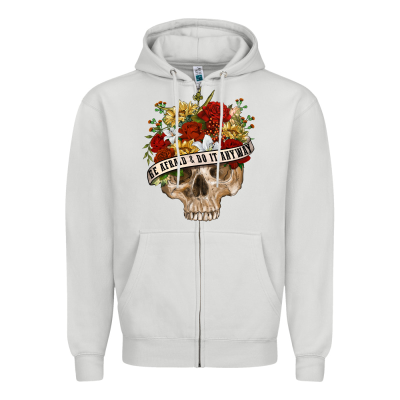 Be Afraid&do It Anyway Zipper Hoodie by RanaPortraitStore | Teevron