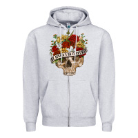 Heather Grey Be Afraid&Do It Anyway Zipper Hoodie - RanaPortraitStore