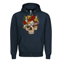 Navy Be Afraid&Do It Anyway Zipper Hoodie - RanaPortraitStore