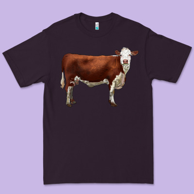 Hereford Cow Premium Tee Designed By Lillyallendesigns