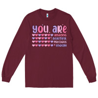 Burgundy you are valentine Long Sleeve Tee - MaliasSmallBusiness