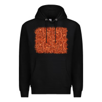 Black serape turquoise  leather background Premium Hoodie - Jasminsmagicworld