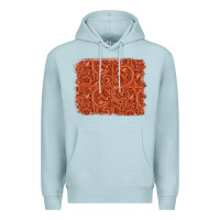 Blue Mist serape turquoise  leather background Premium Hoodie - Jasminsmagicworld