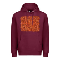Burgundy serape turquoise  leather background Premium Hoodie - Jasminsmagicworld