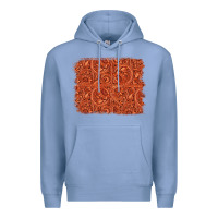 Colony Blue serape turquoise  leather background Premium Hoodie - Jasminsmagicworld