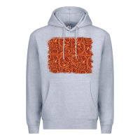 Heather Grey serape turquoise  leather background Premium Hoodie - Jasminsmagicworld
