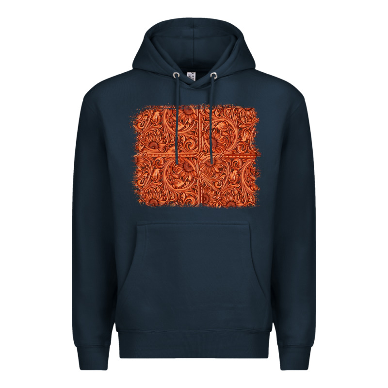 Serape Turquoise  Leather Background Premium Hoodie by Jasminsmagicworld | Teevron