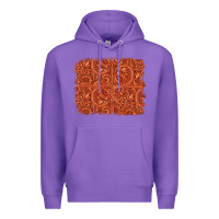 Purple serape turquoise  leather background Premium Hoodie - Jasminsmagicworld