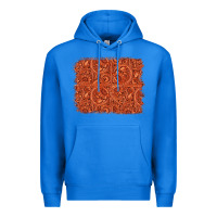 True Royal serape turquoise  leather background Premium Hoodie - Jasminsmagicworld