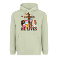 Matcha He lives Easter Day Heavyweight Hoodie - CowGirlArtShop