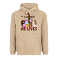 Mushroom He lives Easter Day Heavyweight Hoodie - CowGirlArtShop