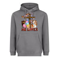 Storm He lives Easter Day Heavyweight Hoodie - CowGirlArtShop