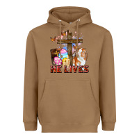 Toasted Coconut He lives Easter Day Heavyweight Hoodie - CowGirlArtShop