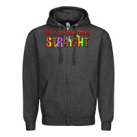 Charcoal Heather lets get one thing straight Zipper Hoodie - texasbilliewilder