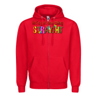 Red lets get one thing straight Zipper Hoodie - texasbilliewilder