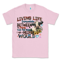 Bubblegum Pink living life somewhere between jesus take the wheel Classic Tee - Zillion Design Studio