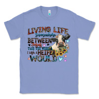 Colony Blue living life somewhere between jesus take the wheel Classic Tee - Zillion Design Studio