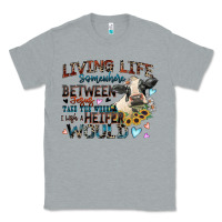 Heather Grey living life somewhere between jesus take the wheel Classic Tee - Zillion Design Studio