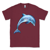 Burgundy dolphin Classic Tee - BarkalooDesign