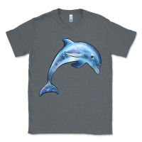 Charcoal Heather dolphin Classic Tee - BarkalooDesign