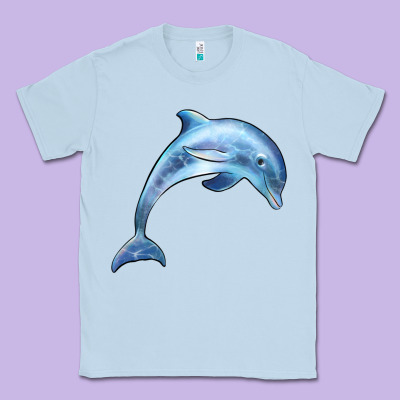 Dolphin Classic Tee Designed By Barkaloodesign