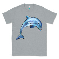Heather Grey dolphin Classic Tee - BarkalooDesign