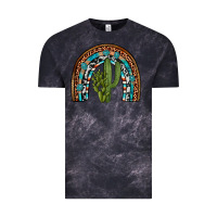 Cloud Black revize cactus gemstone rainbow Vintage Tee - Artiststas