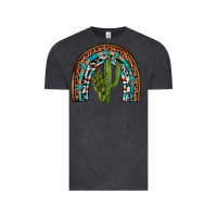 Vintage Black revize cactus gemstone rainbow Vintage Tee - Artiststas