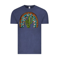 Vintage Denim revize cactus gemstone rainbow Vintage Tee - Artiststas