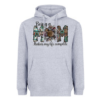 Heather Grey being a mom makas my life complete Heavyweight Hoodie - SublimationCraftShop