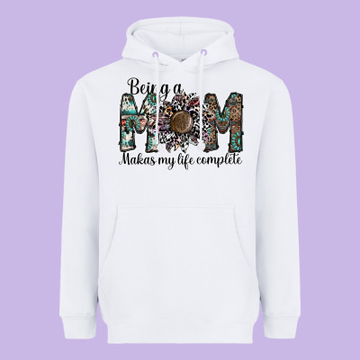 Being A Mom Makas My Life Complete Heavyweight Hoodie Designed By Sublimationcraftshop