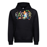 Black easter cross with bunny Urban Hoodie - MaliasSmallBusiness