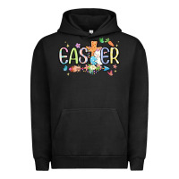 Pigment Black easter cross with bunny Urban Hoodie - MaliasSmallBusiness