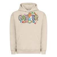 Pigment French Oak easter cross with bunny Urban Hoodie - MaliasSmallBusiness
