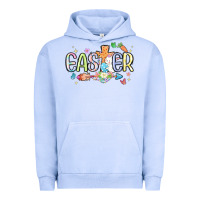Pigment Grape Ice easter cross with bunny Urban Hoodie - MaliasSmallBusiness