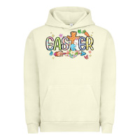 Pigment Pistachio easter cross with bunny Urban Hoodie - MaliasSmallBusiness