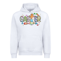 White easter cross with bunny Urban Hoodie - MaliasSmallBusiness