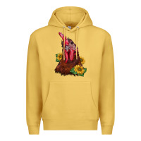 Antique Gold rooster sunflower Premium Hoodie - BarkalooDesign