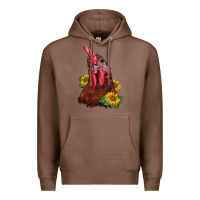 Chestnut rooster sunflower Premium Hoodie - BarkalooDesign