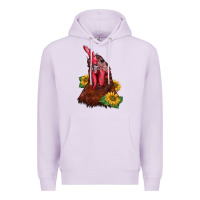 Lilac rooster sunflower Premium Hoodie - BarkalooDesign